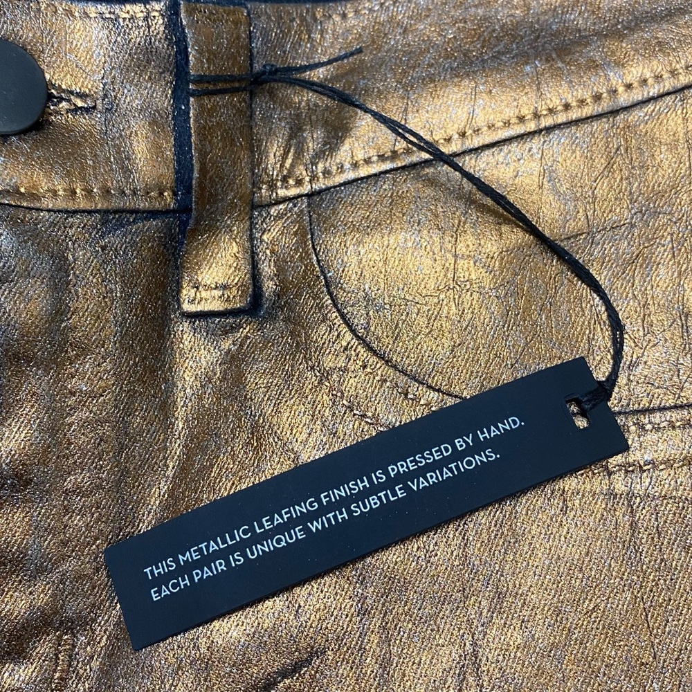 NWT J Brand Metallic Bronze Skinny Jeans size 24 - Picture 9 of 16